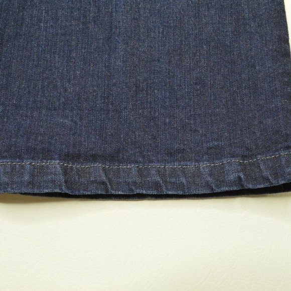 JEANSTAR Size 8 Womens STRAIGHT Leg STRETCH Dark Wash LOW RISE Denim Blue Jeans - Picture 8 of 9